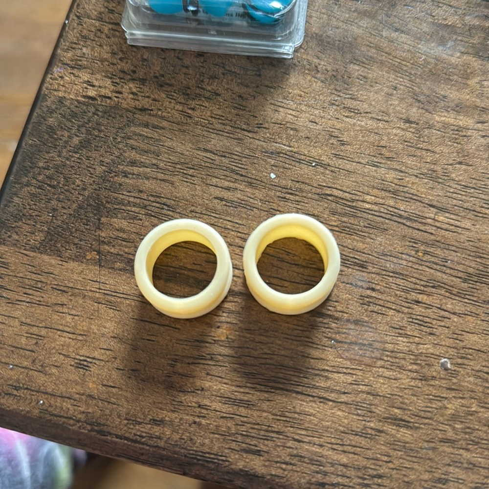 Cream rubber spacers